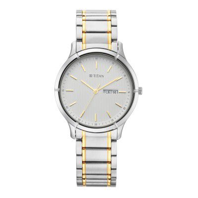 Titan Lagan Collection Analog Silver Dial Mens Watch-NN1775BM02