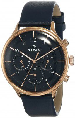 Titan Light Leathers Analog Blue Dial Mens Watch-NM90102WL02 / NL90102WL02/NP90102WL02