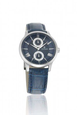 Titan Light Leathers Analog Blue Dial Mens Watch-NM90100SL02 / NL90100SL02/NP90100SL02
