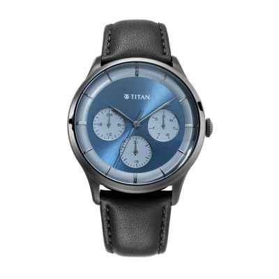 Titan Light Leathers Analog Blue Dial Mens Watch-90125QL01/NP90125QL01