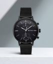 Titan Light Leathers Multifunction Black Dial Black SS Strap Analog Watch - For Men NR90135NM01...
