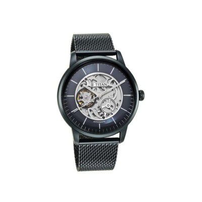 Titan Mechanical 90110 Analog Blue Dial Mens Watch-90110QM01