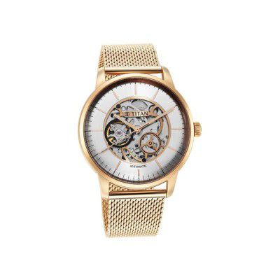 Titan Mechanical 90110 Analog Silver Dial Mens Watch-90110WM01