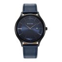 Titan Mens 40 mm Classique Slim Blue Dial Leather Analog Watch - NQ90142NL01...