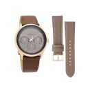 Titan Mens 47mm Grey Dial Leather Analog Watch - NP90125WL03...