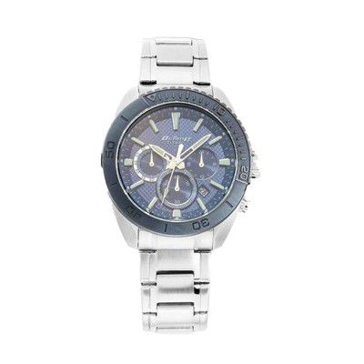 Titan Mens 50x44 mm Silver Dial Stainless Steel Analog Watch - NP90115KM01