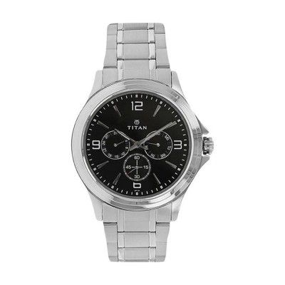 Titan Mens Analogue Metallic Watch - NK1698SM01
