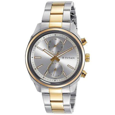 Titan Mens Chronograph Metallic Watch - 1733BM01