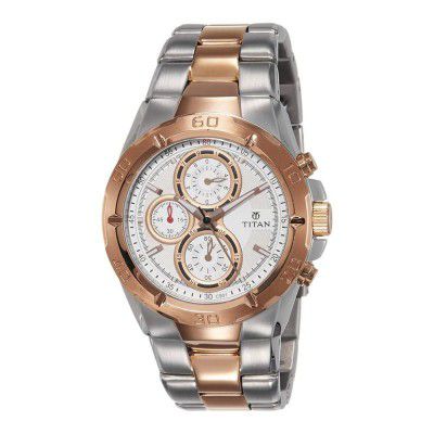 Titan Mens Chronograph Stainless Steel Watch - NK9308KM01