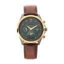 Titan Men's Maritime Pro Lateen Sail Chronograph Green Leather Watch-NS1830KL02...