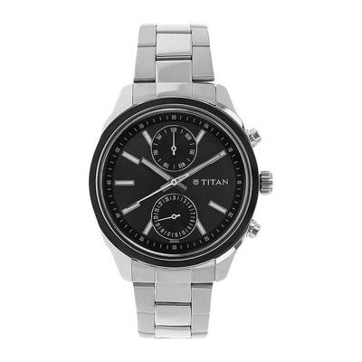 Titan Mens Multi-Function Stainless Steel Watch - NK1733KM01