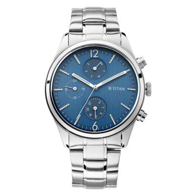 Titan Neo Analog Blue Dial Mens Watch-NN1805SM03