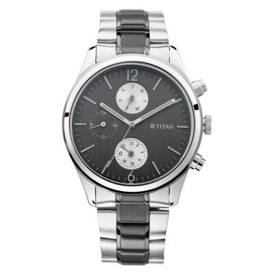Titan Neo Analog Grey Dial Mens Watch-1805KM02