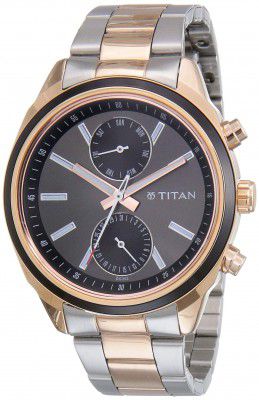 Titan Neo Analog Silver Dial Mens Watch-NN1733KM03
