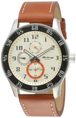 Titan Octane Analog Cream Dial Mens Watch-NL1632SL02