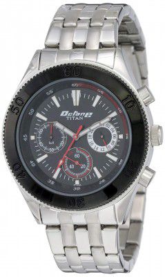 Titan Octane Chronograph Black Dial Mens Watch-NL9324KM01