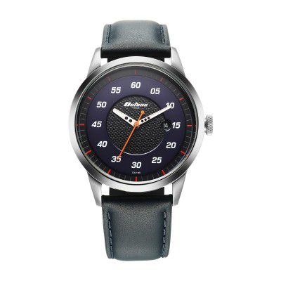 Titan Octane Quartz Analog with Date Black Dial Dark Blue Leather Strap Watch for Men - NT1806SL14