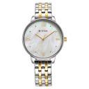 Titan Purple Style Up Quartz Analog Mother of Pearl Dial Stainless Steel Strap Watch for Women-NS95238BM01...