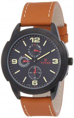 Titan Purple Upgrades Analog Black Dial Mens Watch-NL1585NL01/NP1585NL01