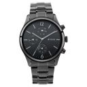 Titan Workwear Quartz Multifunction Black Dial Black Metal Strap Watch For Men - NT1805NM02...