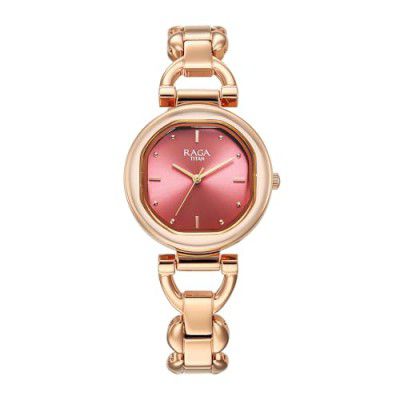 Titan Raga Showstopper 2.0 Quartz Blush Pink Dial Watch for Women-95301WM01