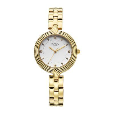 Titan Raga Showstopper 4.0 Quartz White Round Dial Women's Watch - 95346YM01
