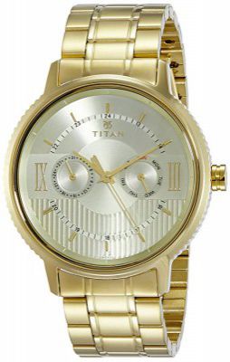 Titan Regalia Baron Analog Champagne Dial Mens Watch-NL1743YM01