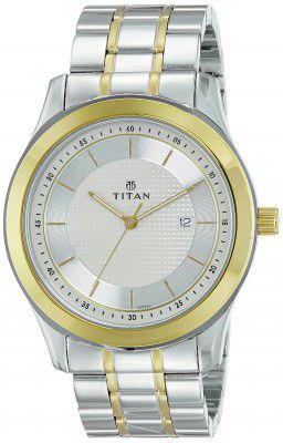 Titan Regalia Baron Analog Champagne Dial Mens Watch-NL1627BM03/NP1627BM03