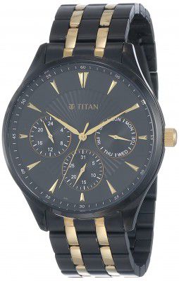 Titan Regalia Opulent Analog Black Dial Mens Watch-90127KM01