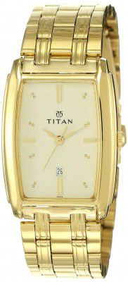 Titan Royal Analog Beige Dial Mens Watch-NL1163YM02/NP1163YM02
