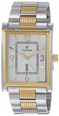 Titan Slimline Analog Silver Dial Mens Watch-NL90024BM03