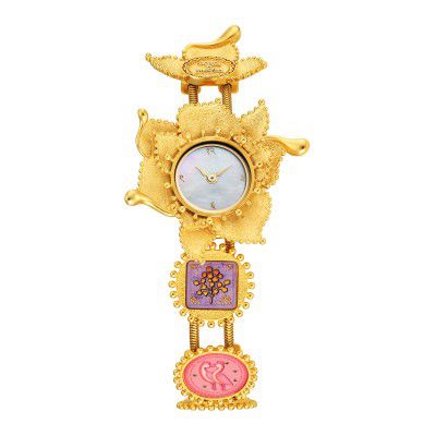 Titan Women Stainless Steel Analog White Dial Watch-95164Ym01, Band Color-Yellow