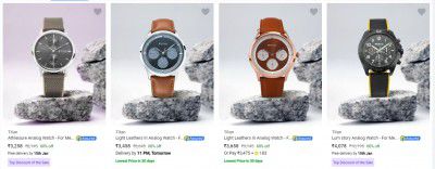 Titan Wrist Watches Upto 72% Off