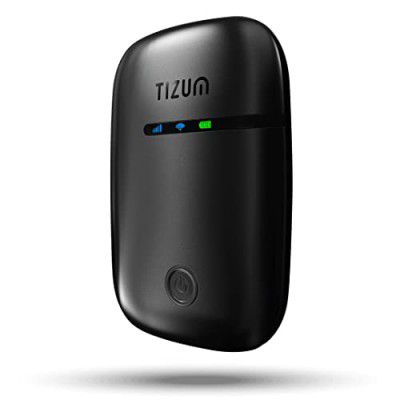Tizum 4G Fast LTE Wireless Dongle with All SIM Network Support, 2100mAh Rechargeable Battery