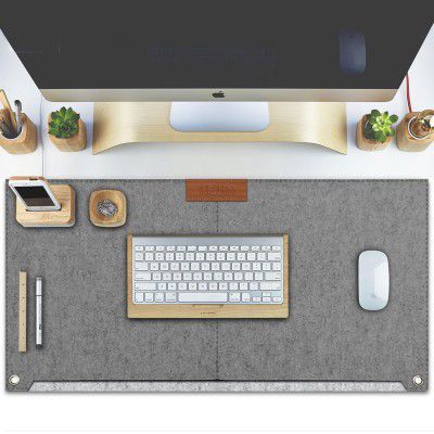 Tizum Extended Mouse Pad/ Desk Mat with Non-Slip Rubber Base, Blue, 25”x13”