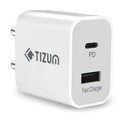 Tizum PD 20W Mach Type-C & QC 3.0 USB A Dual Output Super Fast Charger