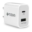 Tizum PD 20W Mach Type-C & QC 3.0 USB A Dual Output Super Fast Charger...