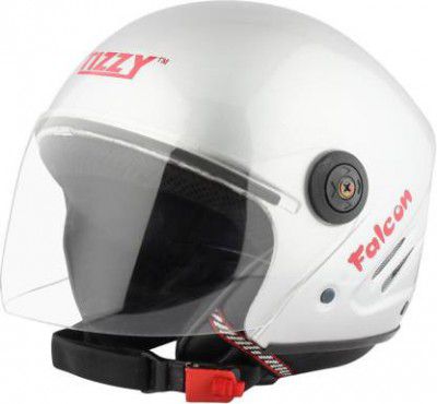 TIZZY Half Face ISI Marked 100% ABS with Unbreakable Visor Bike Helmet Motorbike Helmet (Silver)