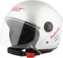 TIZZY Half Face ISI Marked 100% ABS with Unbreakable Visor Bike Helmet Motorbike Helmet (Silver)...