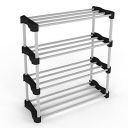 Tnt The Next Trend Detachable Flexi Shoe Rack For Home| Easy To Assemble, Space Saving, Stackable Cubes Design Shoe Cabinet (4Shelf, A - Cady - Black) - Alloy Steel...
