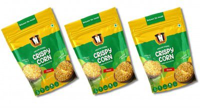 TNT - The Nosh Treat I (Pack of 3, 180g) I Vacuum Cooked Crispy Corn (Cheese Flavour)