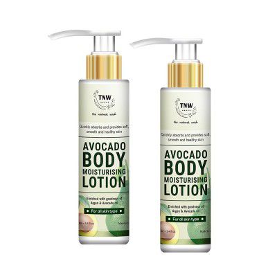 TNW-THE NATURAL WASH Avocado Moisturizing Lotion With Argan Oil For Dry and Flaky Skin 100 ml