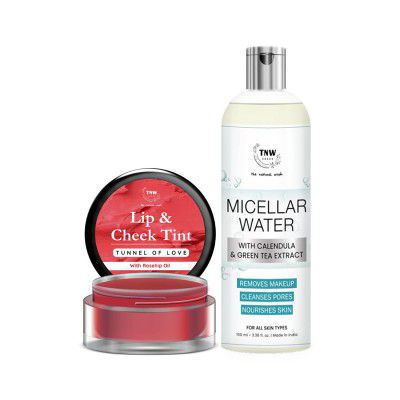 TNW-THE NATURAL WASH Skincare Combo with Micellar Water and Tunnel of Love Lip & Cheek Tint