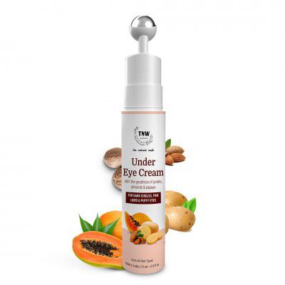 TNW-THE NATURAL WASH Under Eye Cream Roll On with Potato Extracts Coffee Oil and Vitamin E 15 ML