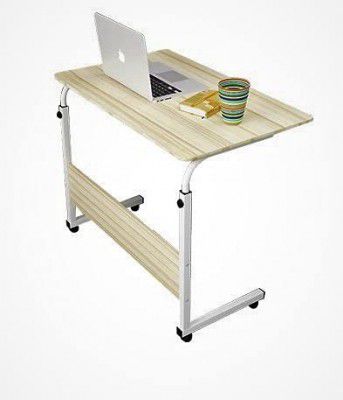Toby Kids Engineered Wood Laptop Study Multipurpose Bed Side and Sofa Side Table, White, Yellow
