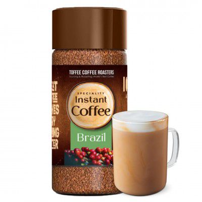 Toffee Coffee Roasters | Brazil Speciality Instant Coffee | 50 gm | Arabica | Ready in Seconds | Makes 25 Cups