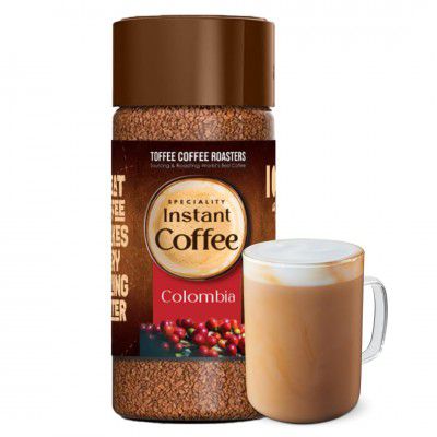 Toffee Coffee Roasters | Colombia Speciality Instant Coffee| As Seen On Shark Tank | 100 gm | Makes 50 Cups