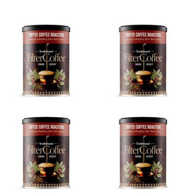 Toffee Coffee Roasters | Pack of 4 x 200gm (800gms) South Indian Filter Coffee