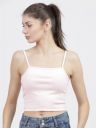 Tokyo Talkies Casual Noodle Straps Solid Women Pink Top...