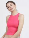 Tokyo Talkies Casual Sleeveless Solid Women Pink Top...